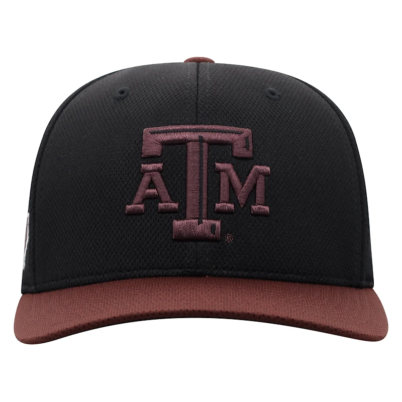 Casquette ajustée noire Reflex Texas A&M Aggies Top of the World pour homme