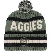 Bonnet en tricot à revers Bering pour hommes '47 vert Texas A&M Aggies OHT Military Appréciation avec pompon