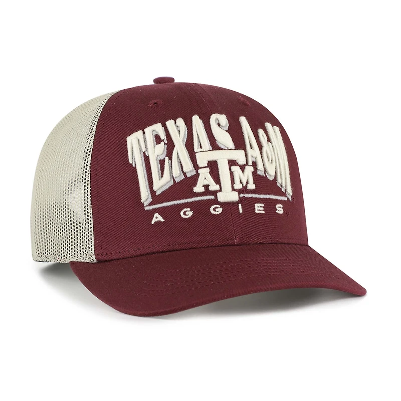 Casquette de camionneur ajustable Texas A&M Aggies Arid '47 marron pour homme