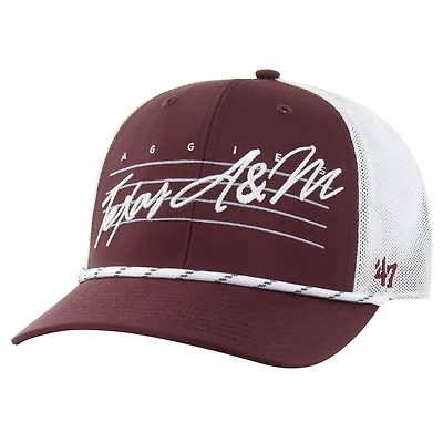 Casquette réglable '47 Maroon Texas A&M Aggies Downburst Trucker pour hommes