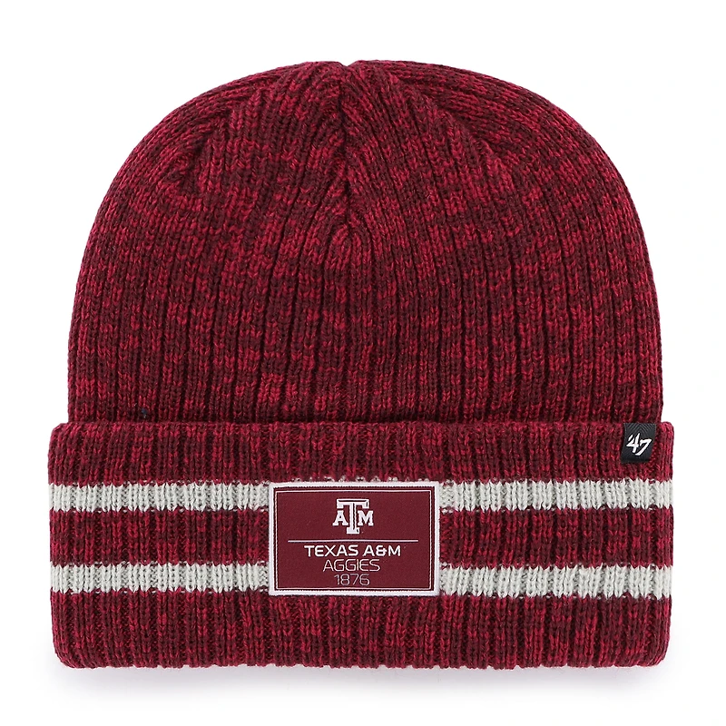Men's '47  Maroon Texas A&M Aggies Stika Cuffed Knit Hat with Pom