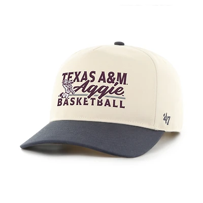 Casquette ajustable « Ol' Sarge » de basketball Texas A&M Aggies, coloris naturel/charbon, modèle 47 pour homme.