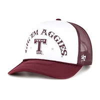 Casquette de camionneur à devant en mousse Texas A&M Aggies Article '47 pour homme, blanc/marron