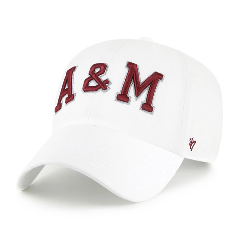 Casquette ajustable Texas A&M Aggies Clean Up 47 blanche pour homme