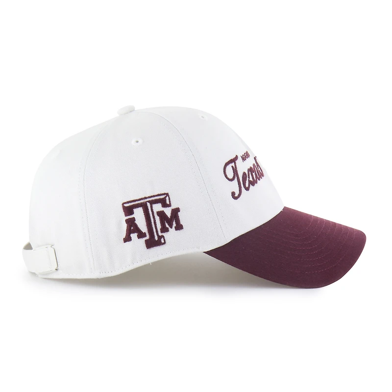 Men's '47 White Texas A&M Aggies Contemporary Basics Foundation Clean Up Adjustable Hat