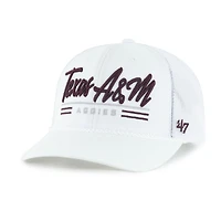 Men's '47 White Texas A&M Aggies Garner Rope Trucker Adjustable Hat