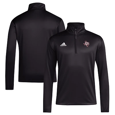 Men's adidas Maroon Texas A&M Aggies 2024 Coaches Sideline Quarter-Zip Top