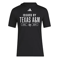Men's adidas Black Texas A&M Aggies 2025 AREOREADY Sideline Training Hooded T-Shirt