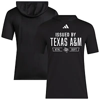 Men's adidas Black Texas A&M Aggies 2025 AREOREADY Sideline Training Hooded T-Shirt
