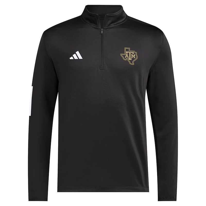 Men's adidas Black Texas A&M Aggies Half-Zip Golf Jacket