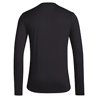 T-shirt à manches longues pour hommes adidas Texas A&M Aggies Locker Football Pre-Game AEROREADY noir