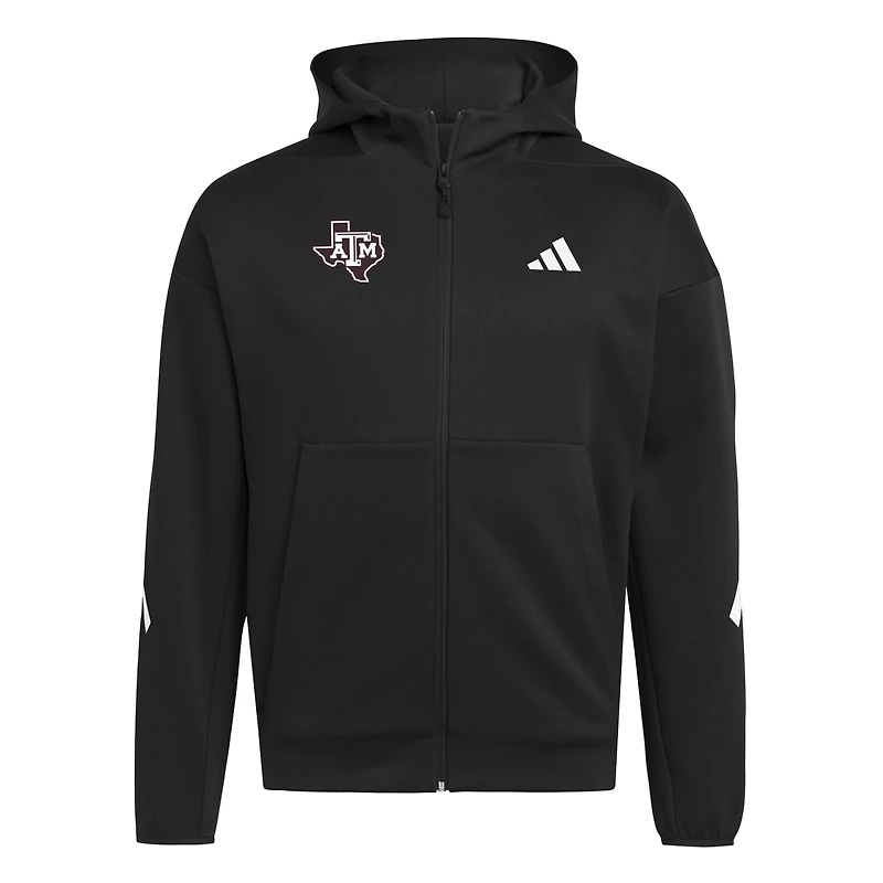 Men's adidas Black Texas A&M Aggies Z.N.E. Full-Zip Hoodie