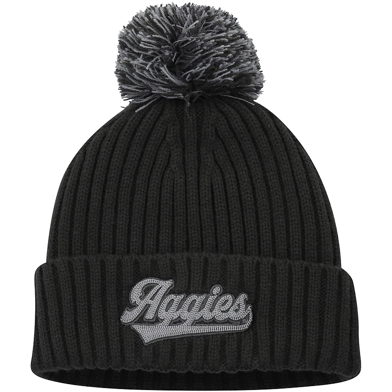 Men's adidas Charcoal Texas A&M Aggies Modern Cuffed Knit Hat with Pom