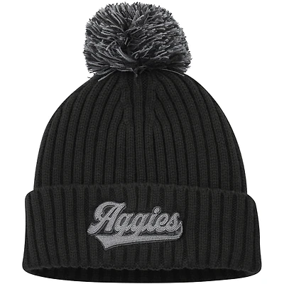 Men's adidas Charcoal Texas A&M Aggies Modern Cuffed Knit Hat with Pom