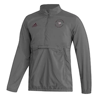 Veste à demi-zip adidas Texas A&M Aggies AEROREADY pour hommes, grise