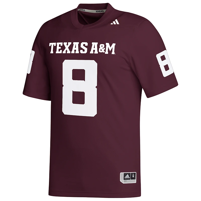 Maillot de footballeur adidas Le'Veon Moss Maroon Texas A&M Aggies NIL pour homme