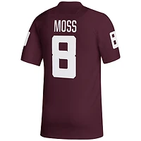 Maillot de footballeur adidas Le'Veon Moss Maroon Texas A&M Aggies NIL pour homme
