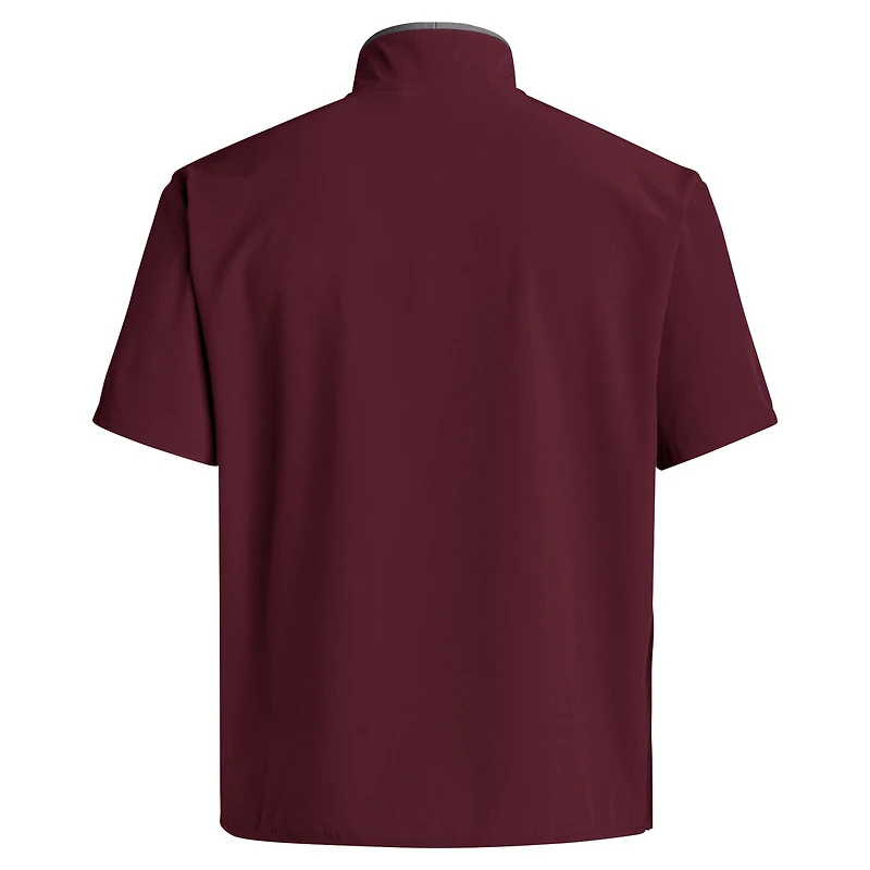 Veste à manches courtes et demi-zip adidas Maroon Texas A&M Aggies Coaches Sideline pour hommes
