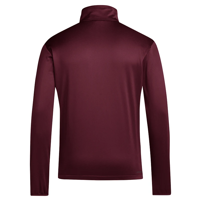 Men's adidas Maroon Texas A&M Aggies 2024 Coaches Sideline Quarter-Zip Top