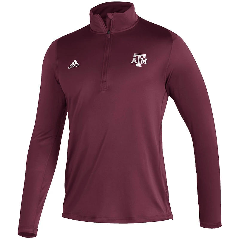 Veste adidas Texas A&M Aggies Freelift Sport Raglan Quarter-Zip Bordeaux pour homme