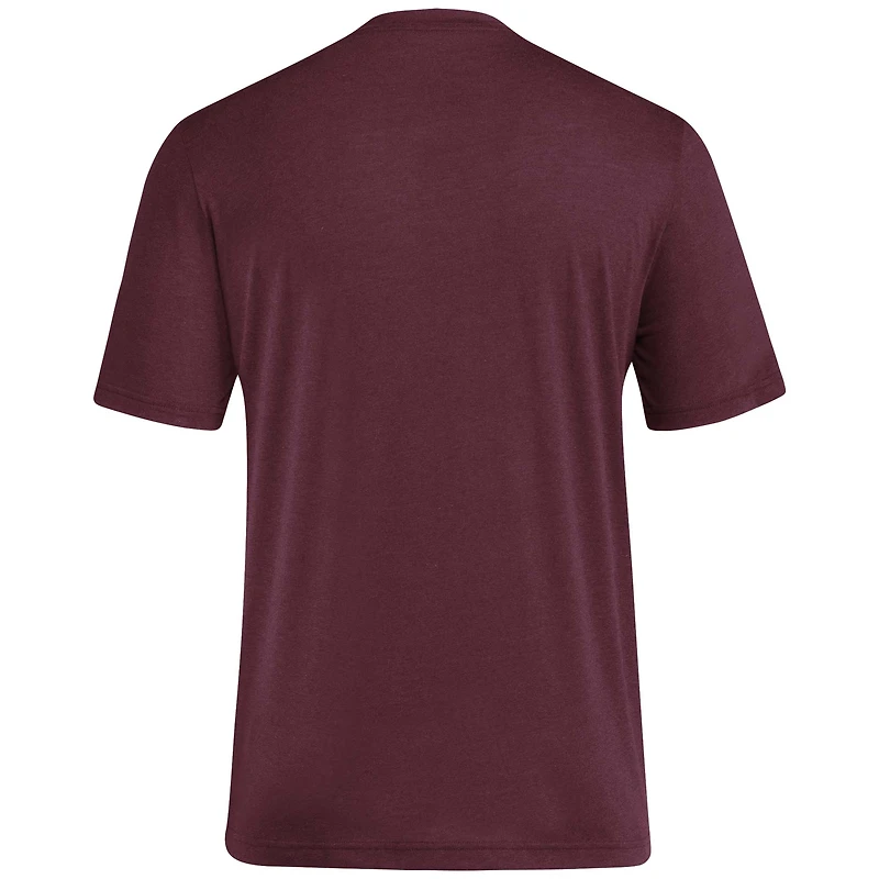 T-shirt adidas marron Texas A&M Aggies Locker Swish Tri-Blend pour homme