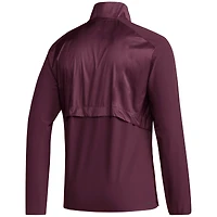 Pull zippé tissé adidas marron Texas A&M Aggies Ol' Sarge Sideline pour homme