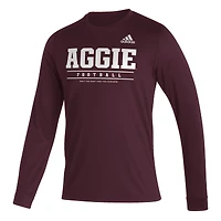 Men's adidas Maroon Texas A&M Aggies Sideline Creator Practice AEROREADY Long Sleeve T-Shirt