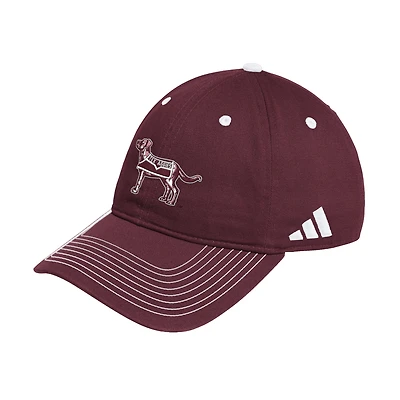 Casquette slouch ajustable adidas bordeaux Texas A&M Aggies pour homme