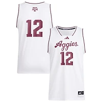 Men's adidas #12 White Texas A&M Aggies Replica Swingman Jersey