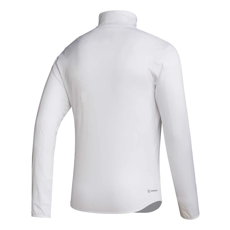 Men's adidas White Texas A&M Aggies 2023 Sideline AEROREADY Half-Zip Top
