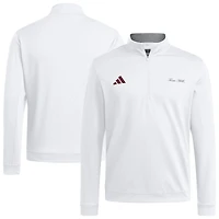 Men's adidas White Texas A&M Aggies Elevated Quarter-Zip Jacket