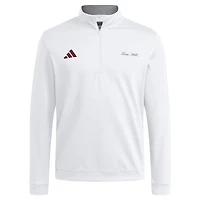 Men's adidas White Texas A&M Aggies Elevated Quarter-Zip Jacket
