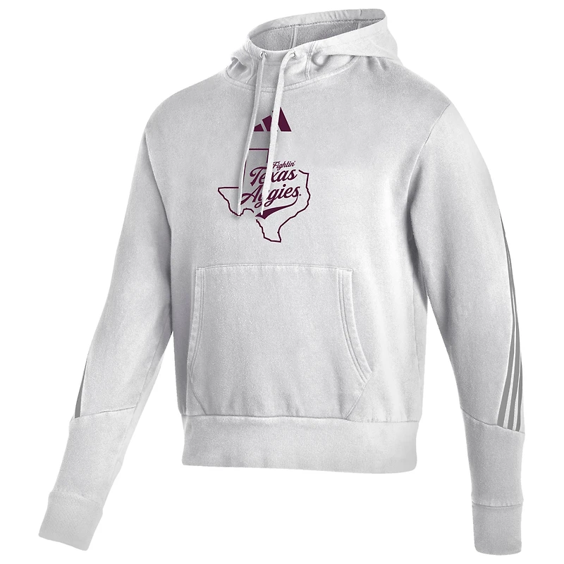 Men's adidas  White Texas A&M Aggies Fightin' Hoodie