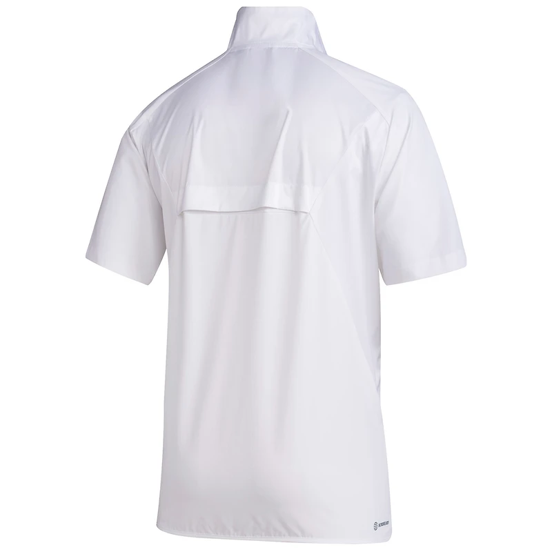 Men's adidas White Texas A&M Aggies Ol' Sarge Sideline Short Sleeve Quarter-Zip Pullover Top