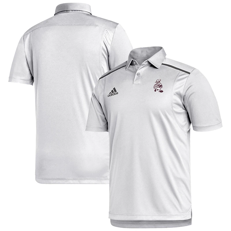 Polo adidas blanc pour homme Texas A&M Aggies Ol' Sarge Team-Issued