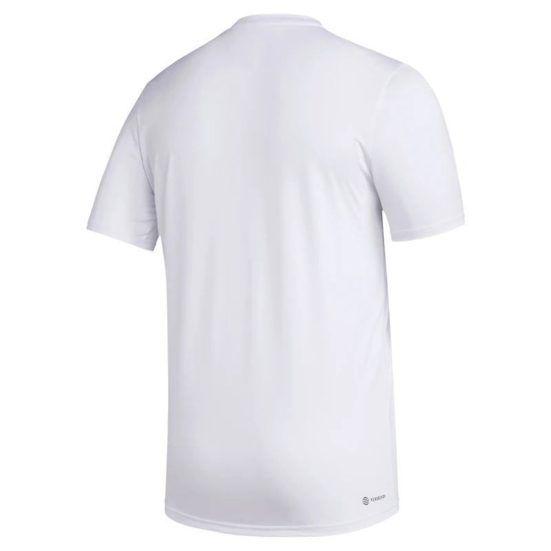 Men's adidas White Texas A&M Aggies Primary Locker Logo Pre-Game AEROREADY T-Shirt