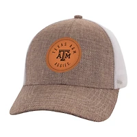 Casquette réglable d'avant-match Texas A&M Aggies Ahead pour hommes, beige/blanc