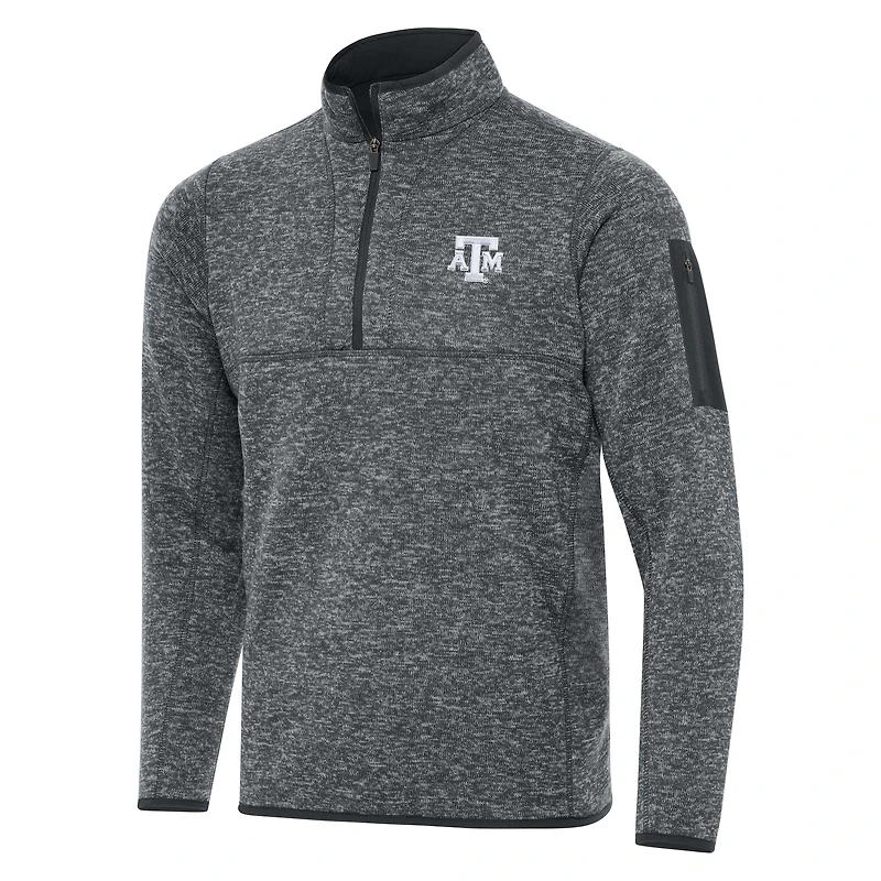 Veste à enfiler zippée quart de tour Fortune pour homme, couleur anthracite, des Texas A&M Aggies, grande taille