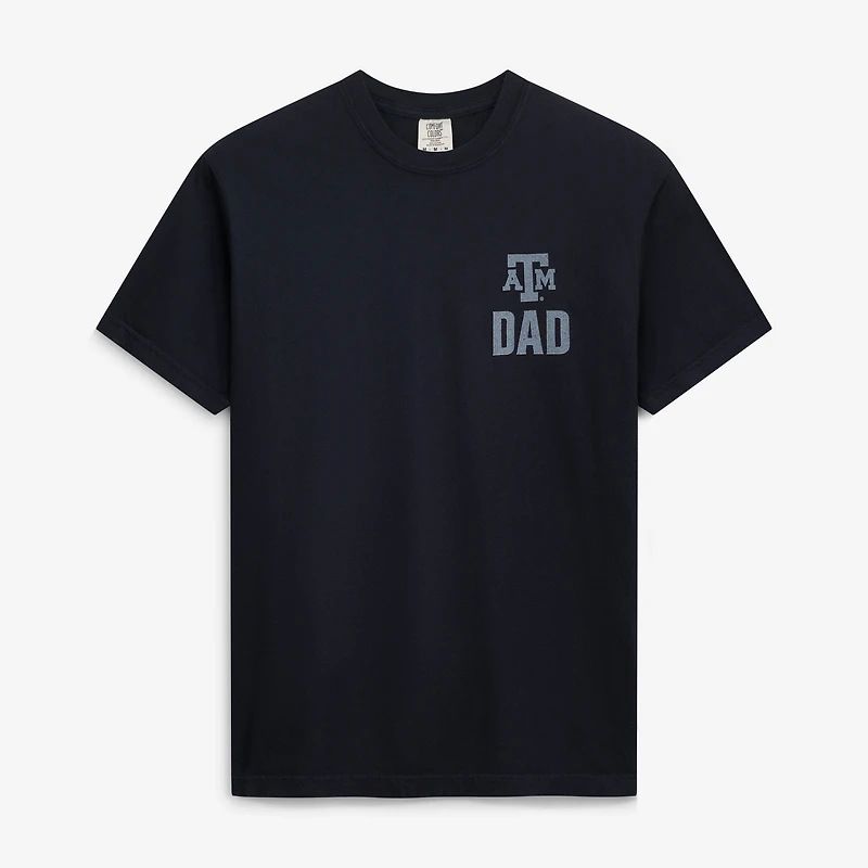 Men's Black Texas A&M Aggies Father's Day Mascot Overlay T-Shirt