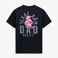 Men's  Black Texas A&M Aggies Father's Day Mascot Overlay T-Shirt