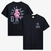Men's  Black Texas A&M Aggies Father's Day Mascot Overlay T-Shirt