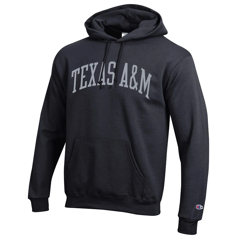 Men's Champion Black Texas A&M Aggies Basic Arch Fleece Pullover Hoodie