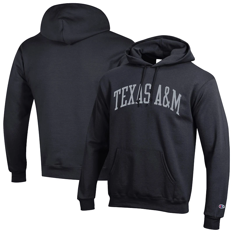Men's Champion Black Texas A&M Aggies Basic Arch Fleece Pullover Hoodie