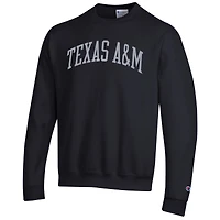 Men's Champion  Black Texas A&M Aggies Basic Arch Fleece Pullover Sweatshirt