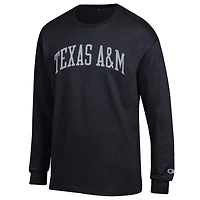 Men's Champion  Black Texas A&M Aggies Basic Arch Long Sleeve T-Shirt