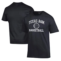 Men's Champion Black Texas A&M Aggies Basketball Icon T-Shirt