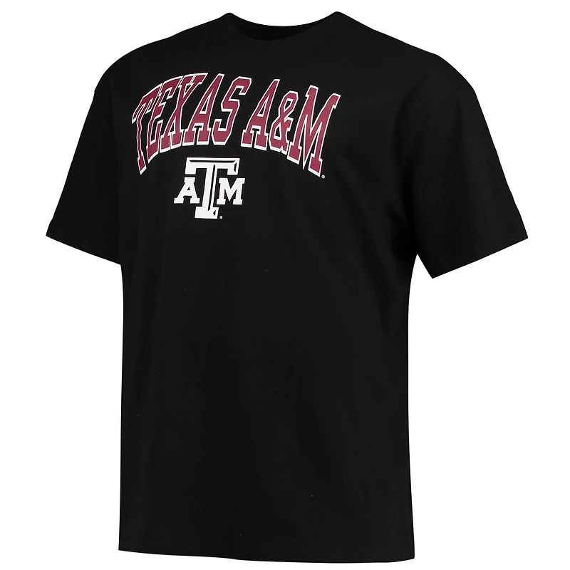 T-shirt noir Champion Texas A&M Aggies Tailles Big & Tall Arch Over Wordmark pour homme