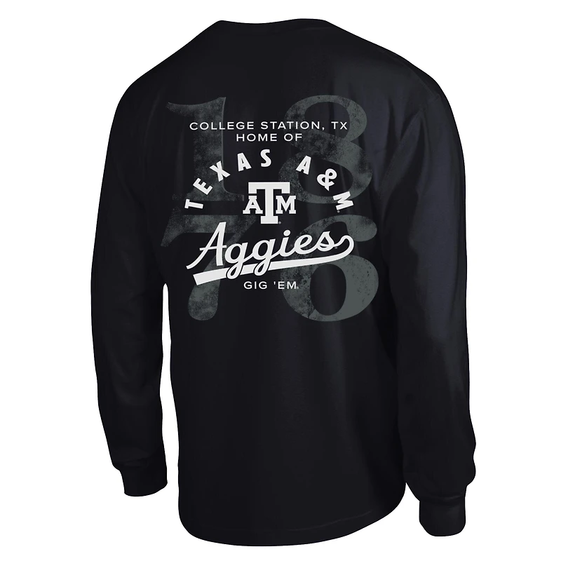 Men's Champion Black Texas A&M Aggies Laminated All-Star Long Sleeve T-Shirt