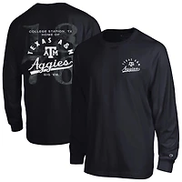 T-shirt à manches longues plastifié Champion Black Texas A&M Aggies All-Star pour homme