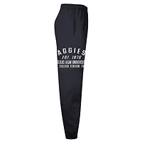 Pantalon de survêtement Champion noir Texas A&M Aggies Powerblend en molleton à bande pour homme